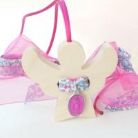 Angelot organza medaille coloree